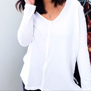 Loose fit white long sleeve T!