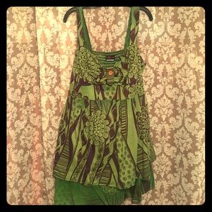Torrid -- Green printed summer dress