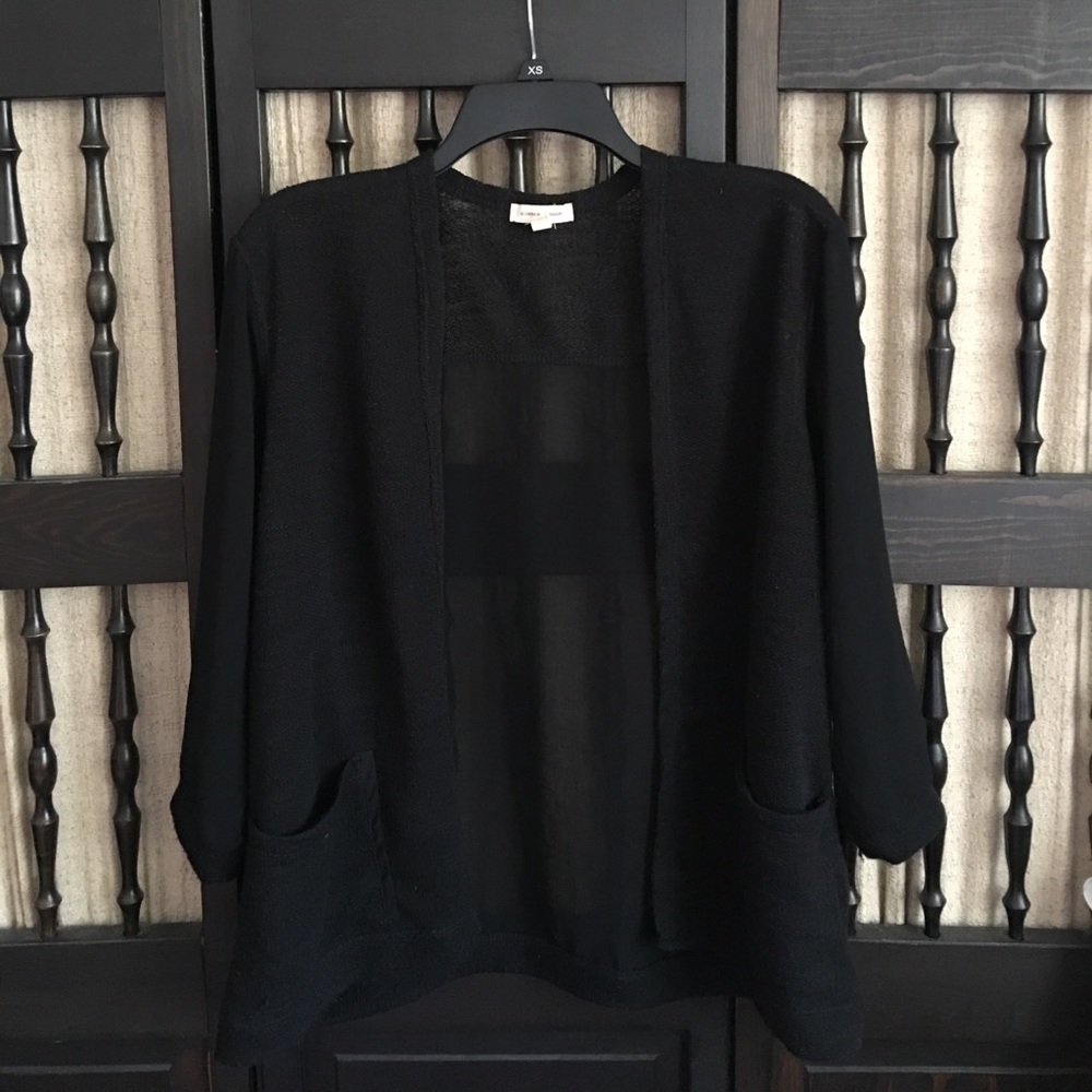 Sheer black cardigan