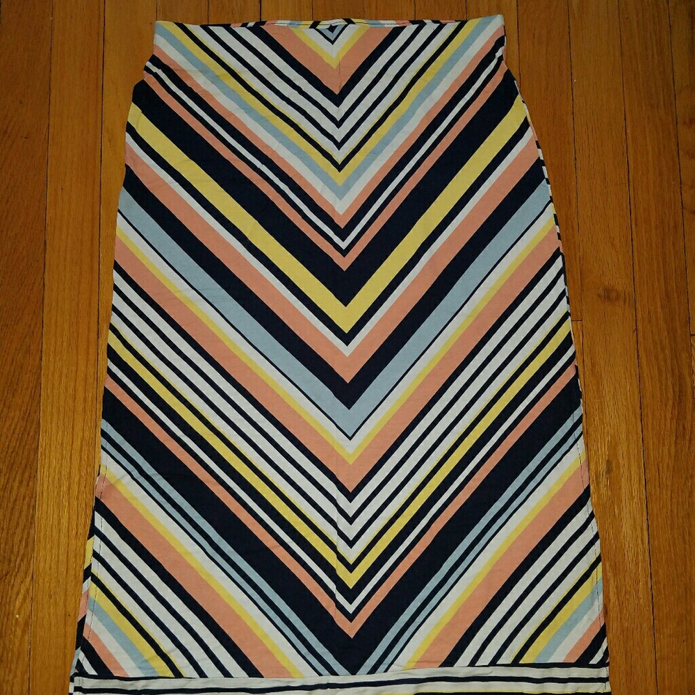 Striped maxi skirt