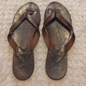 JCrew brown leather sandals