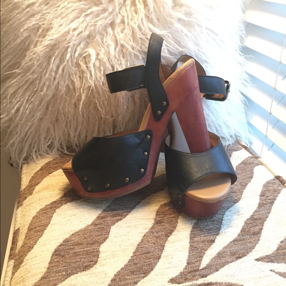 Chunky Wooden Heels