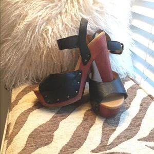 Chunky Wooden Heels