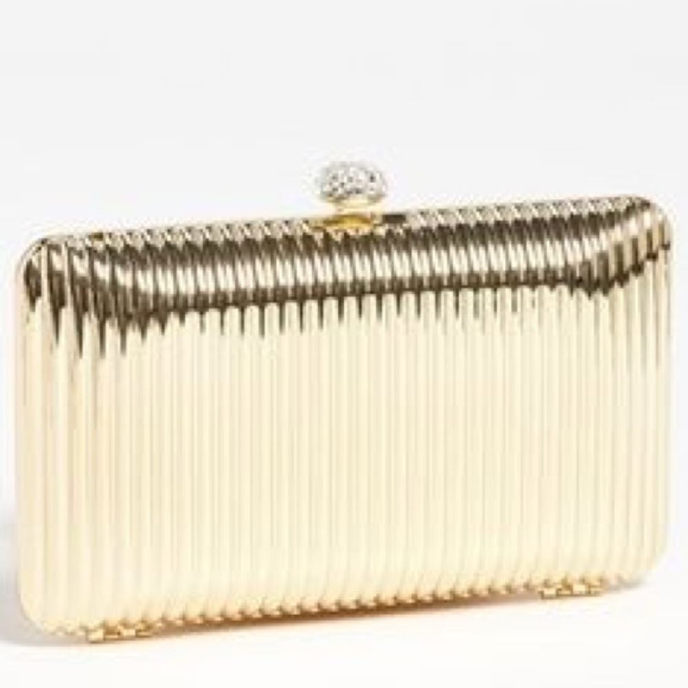 Glint Metallic Gold Clutch