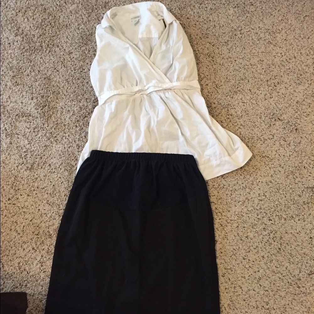 Maternity outfit- skirt and blouse top