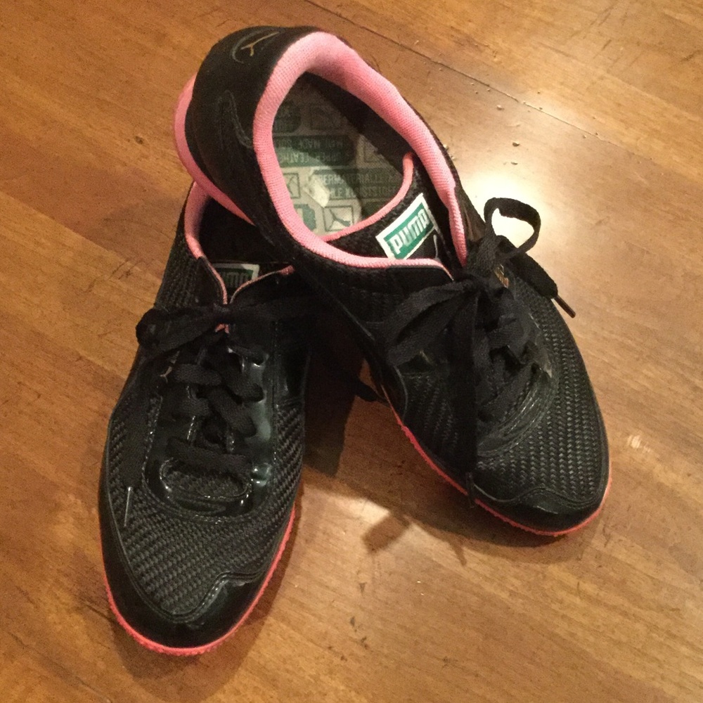 Black & Pink Puma Sneakers