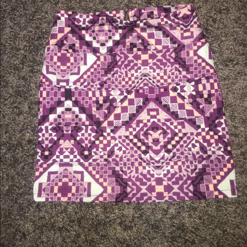 Aztec print tube skirt