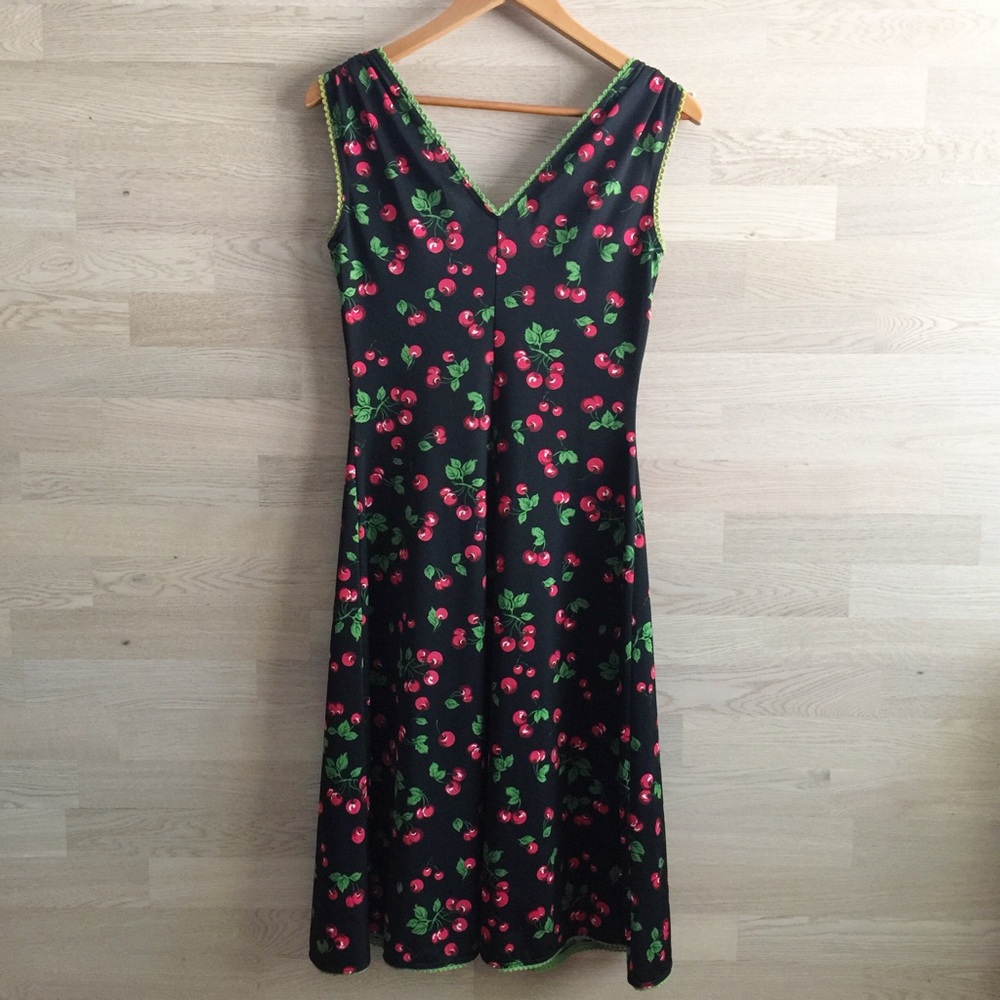 Sold Pinup Couture Black Cherry Dress - Picture 6 of 8