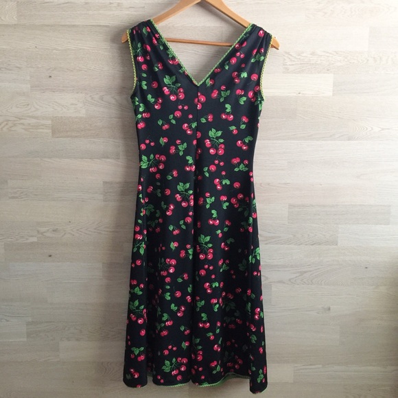 Sold Pinup Couture Black Cherry Dress - Picture 6 of 8