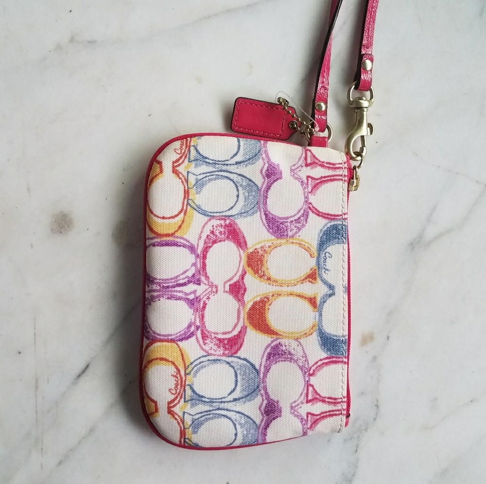 Multicolor Coach Wristlet - Never Used!