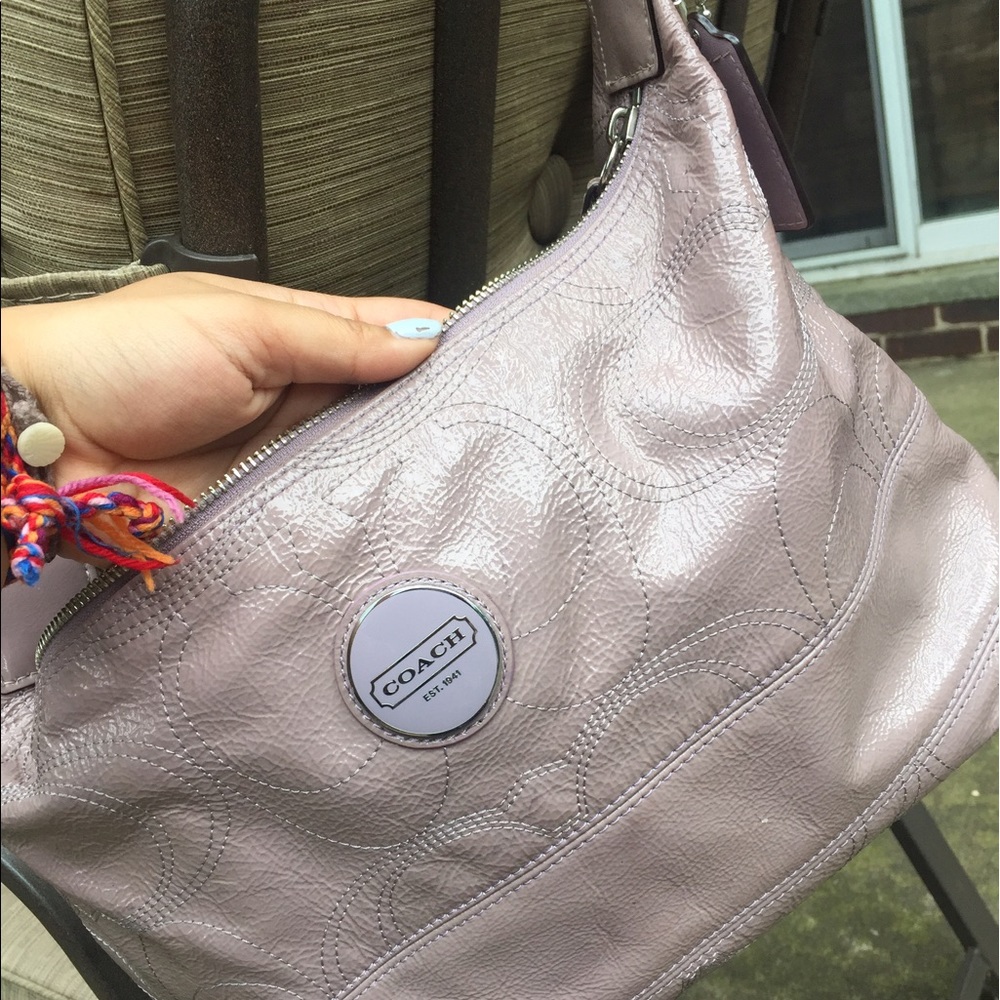 Genuine leather coach handbag