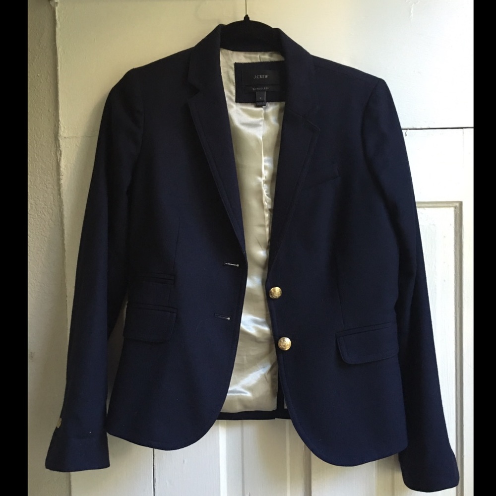 J. Crew Navy Schoolboy Blazer