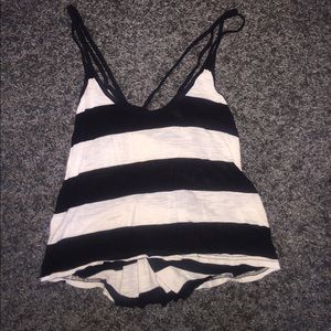 Stripe tank with cross back