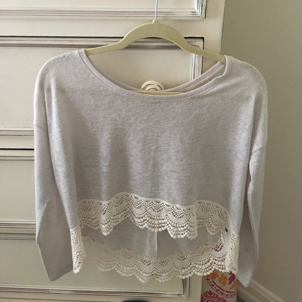 A&F crochet sweater top
