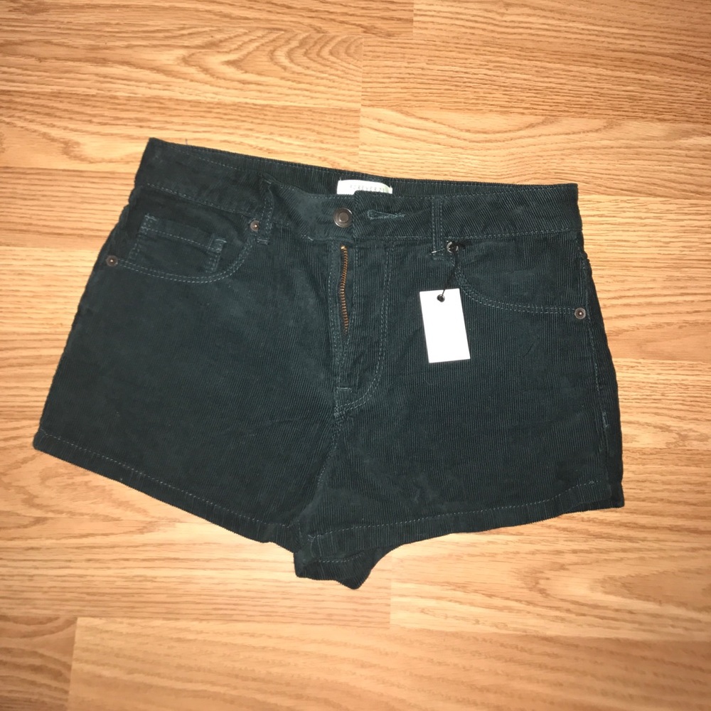 Green Corduroy Shorts