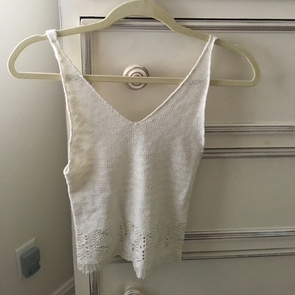 Brandy Melville crochet sweater tank