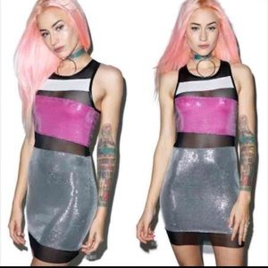 Jaded London mesh mini dress dollskill sequin