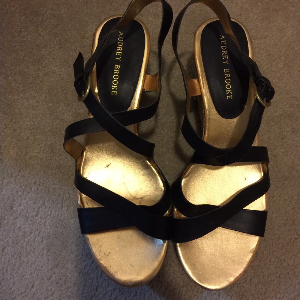 Audrey Brooke designer platform wedges