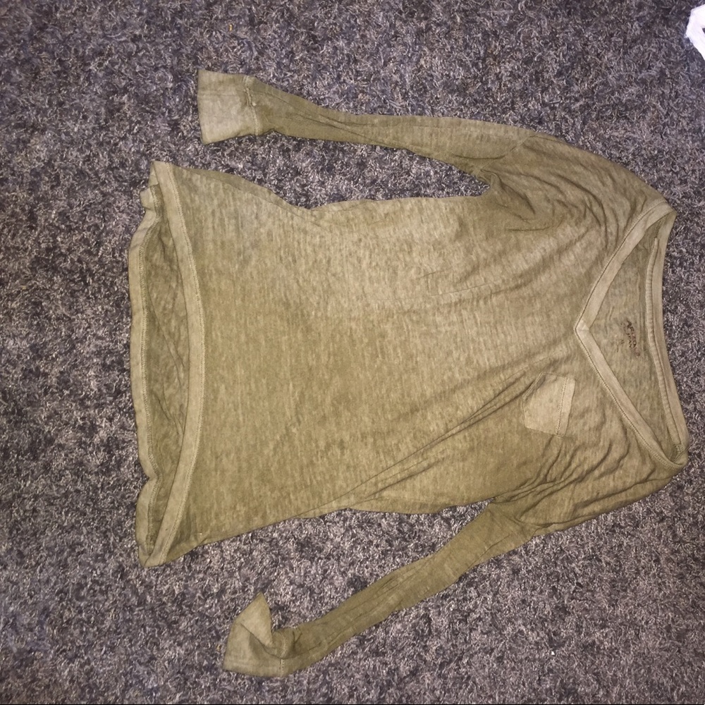 Worn v neck shirt