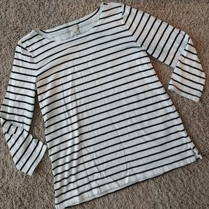 J. Crew 3/4 Sleeve Striped Top