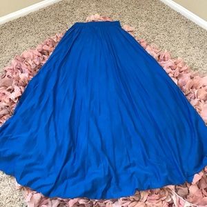 Royal Blue Pleated Maxi