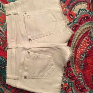 Joe's jean shorts white