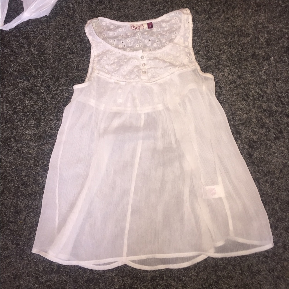 Sheer white top