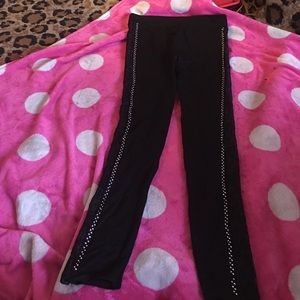 Black laced leggings