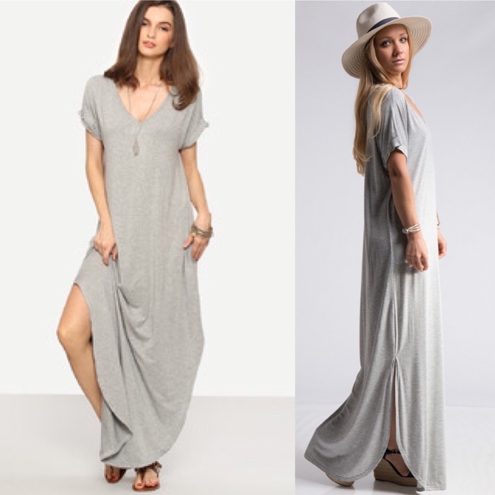 👗 Dolman Sleeve Flowing Maxi Dress - Picture 2 of 3