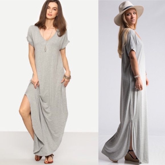 👗 Dolman Sleeve Flowing Maxi Dress - Picture 2 of 3