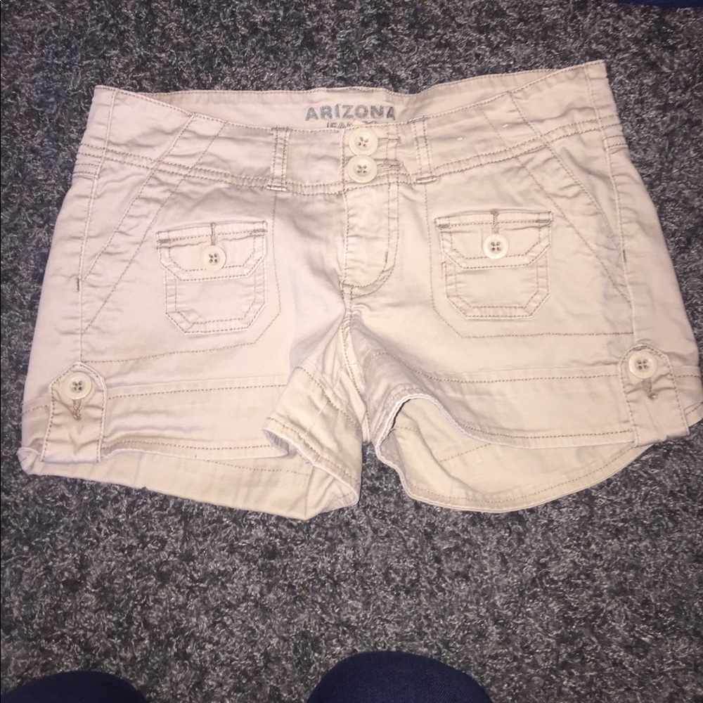 Khaki cargo shorts
