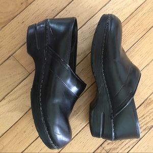 Black Dansko clogs - well loved!