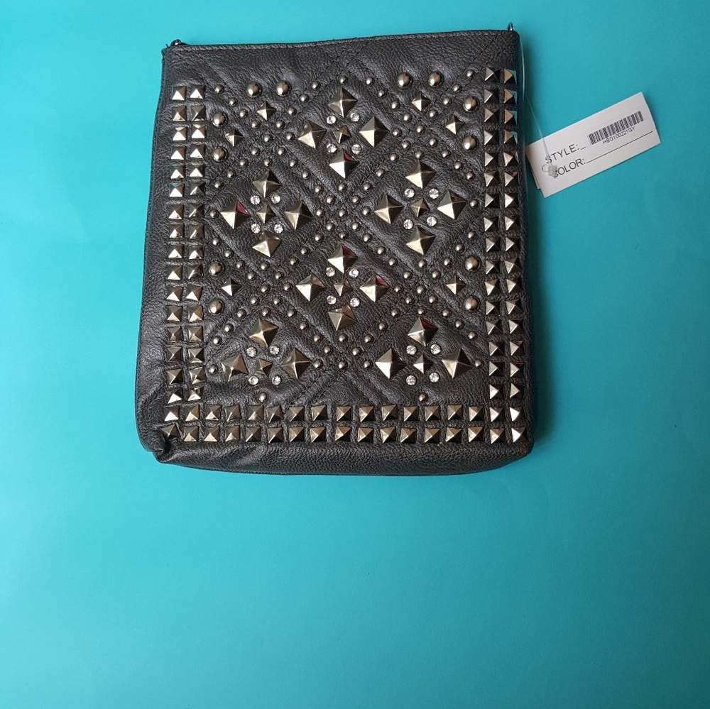 Grey studded Crossbody bag