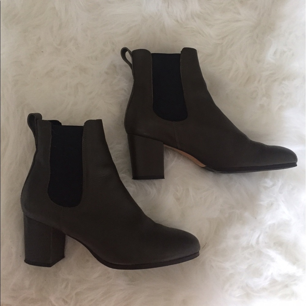 Hunter green Topshop booties