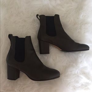 Hunter green Topshop booties