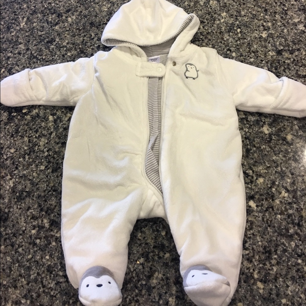 Never worn NB fleece onesie, Carter's Just One You