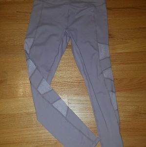 GARAGE- blush colored leggings with mesh sides