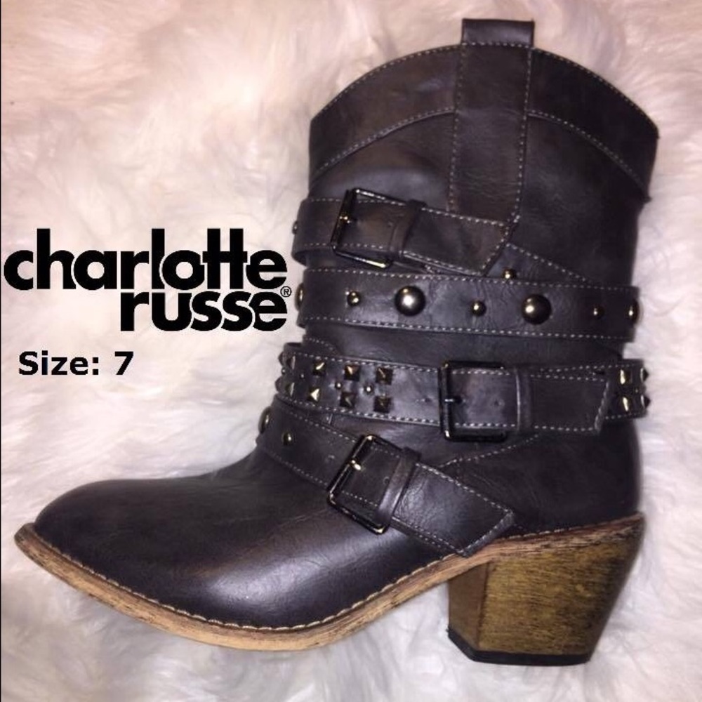 Charlotte Russe Grey cowboy boots