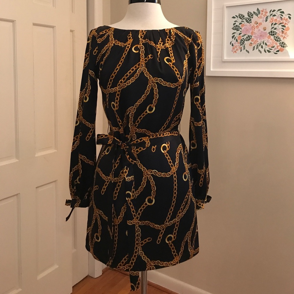 Milly Chain Link Printed Mini Dress