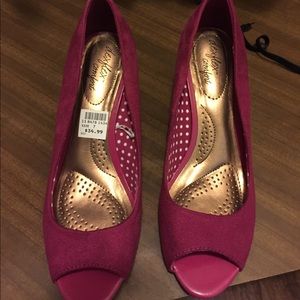 Pink and gold heels