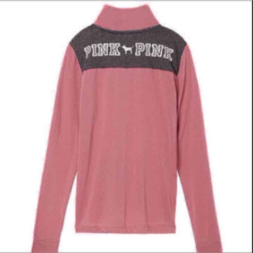 🌸SALE🌸🆕 VS Pink quarter zip sweatshirt - Picture 2 of 3