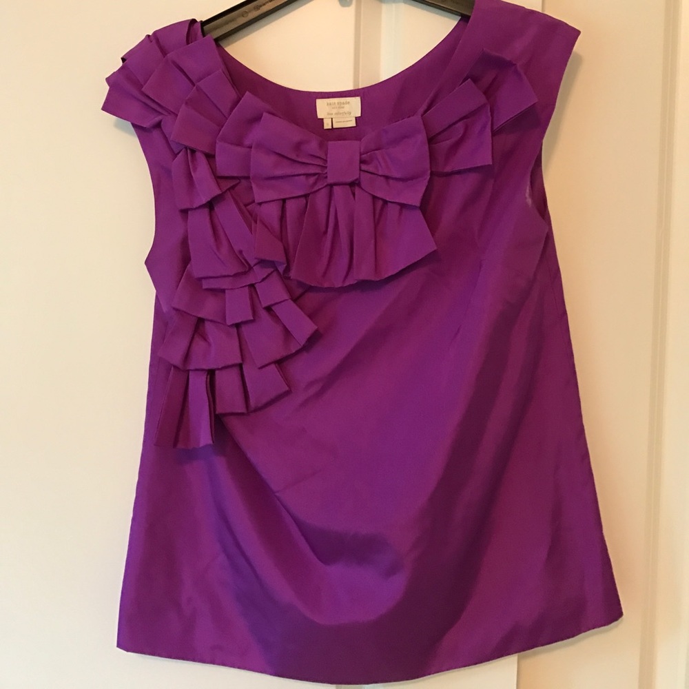 Purple Kate Spade Tank Top with Bow Detailing