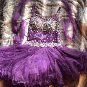 Formal purple beaded dress