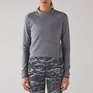 Lululemon Hill and Valley Mock Neck Crop Top
