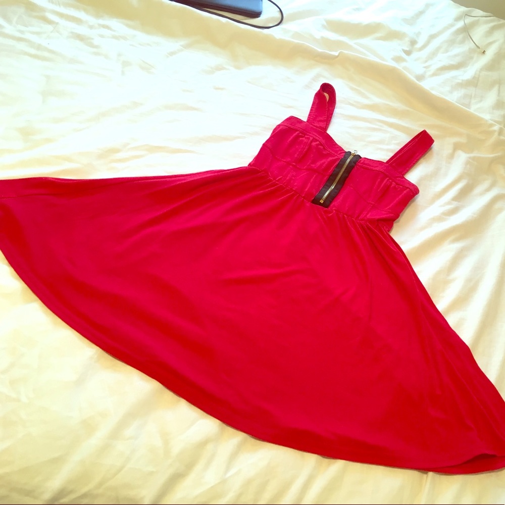 Red, summer dress