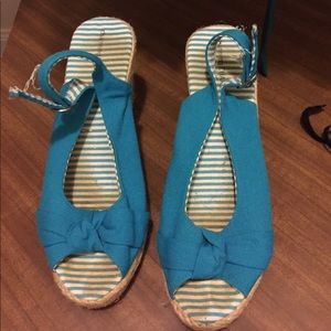 Blue heel sandals from charming Charlie