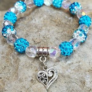 Blue Heart Bracelet