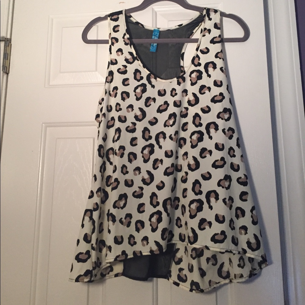 Cheetah print silky tank