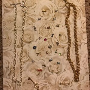 Lot of Origami owl chains and charms