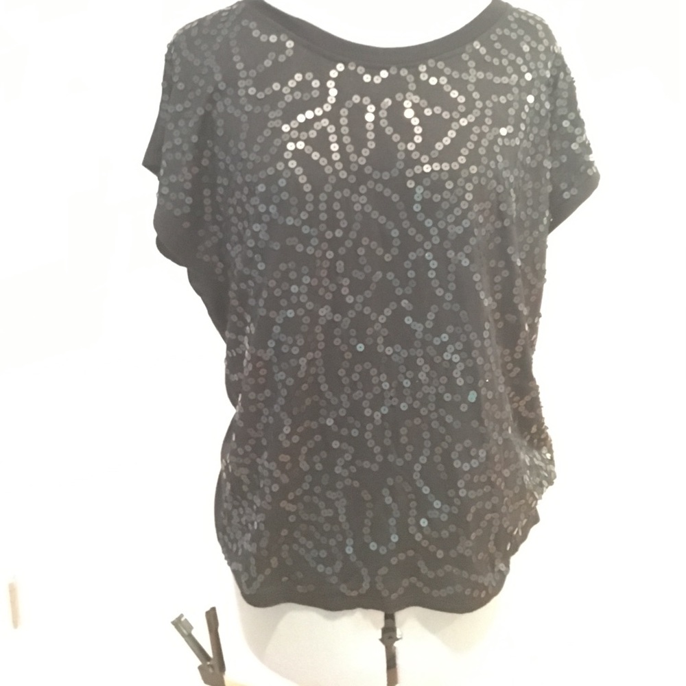 Black sequin top